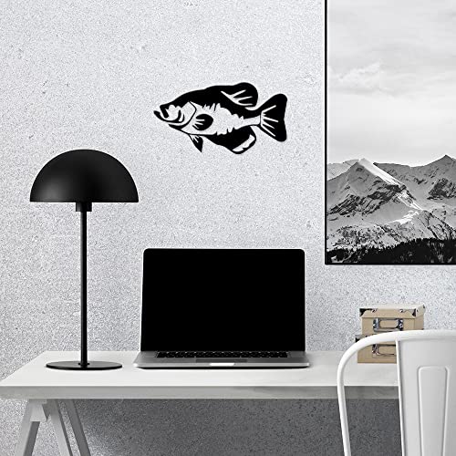 Decal Stickers of Detailed Crappie Fish (Black) (Set of 2) Premium Waterproof Vinyl Decal Stickers for Laptop Phone Accessory Helmet Car Window Mug Tuber Cup Door Wall - BICVER1531212BLW19Y24