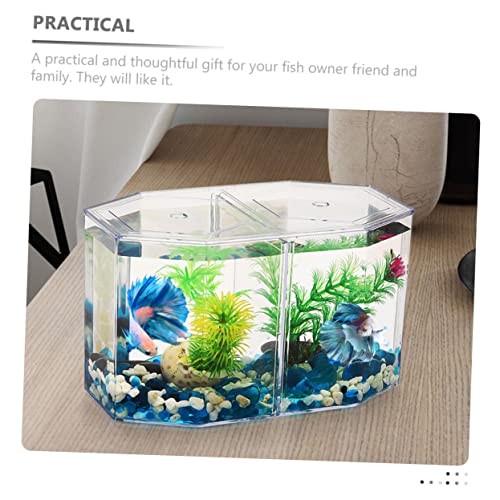 Totority Betta Tank Isolation Box Fish Hatchery Incubator Water Aquarium Accessories Fish Tanks Breeding Tank Small Animal Tanks Aquarium Supply Transparent Plastic