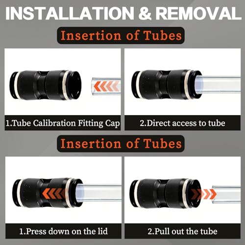 70 PCS Quick Connect Air Hose Fitting Assortment Kit OD 1/4" Tube to 1/4" 1/2" 3/8" 1/8" Male NPT Thread Push to Connect Fittings/Air Line Fittings/Quick Release Fittings for Air Tube - size: 70pcs black