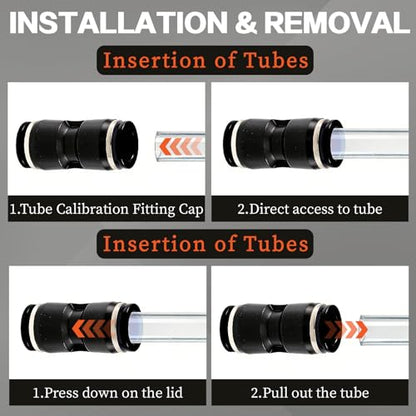 70 PCS Quick Connect Air Hose Fitting Assortment Kit OD 1/4" Tube to 1/4" 1/2" 3/8" 1/8" Male NPT Thread Push to Connect Fittings/Air Line Fittings/Quick Release Fittings for Air Tube - size: 70pcs black
