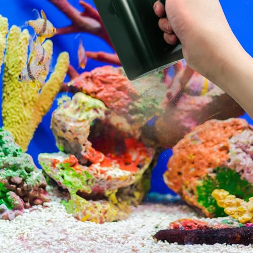 Fish Tank Sand Shovel and Sediment Cleaning Scoop, Plastic Aquarium Gravel Tool with Drainage Holes, Portable Aquarium Maintenance Accessory for Fish Tank Cleaning