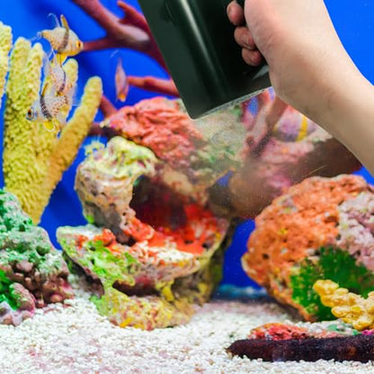 Fish Tank Sand Shovel and Sediment Cleaning Scoop, Plastic Aquarium Gravel Tool with Drainage Holes, Portable Aquarium Maintenance Accessory for Fish Tank Cleaning
