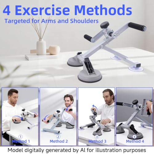 Hand Cycle for Physical Therapy, 4 Modes Arm Bicycle Exerciser | Portable Tabletop Hand Bicycle Exerciser, Adjustable Resistance, for Arm/Shoulder/Wrist(with Rehab Gloves, Extra Handle) - color: 4 Functions