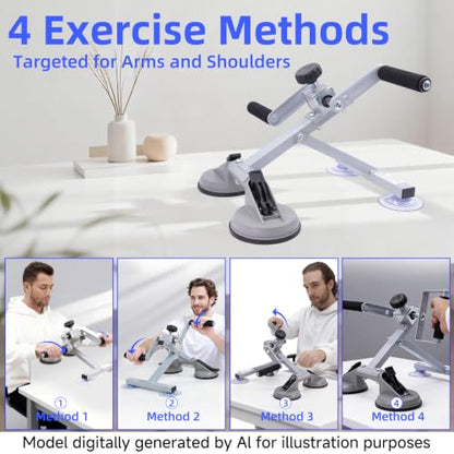 Hand Cycle for Physical Therapy, 4 Modes Arm Bicycle Exerciser | Portable Tabletop Hand Bicycle Exerciser, Adjustable Resistance, for Arm/Shoulder/Wrist(with Rehab Gloves, Extra Handle) - color: 4 Functions