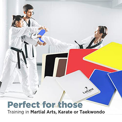 Logest Rebreakable Boards Martial Arts - Taekwondo Karate MMA Boards - Reusable Plastic Training Breaking Boards for Kids & Adults Available in 6 Levels of Difficulty Taekwondo Boards for Breaking - color: Blue - Medium