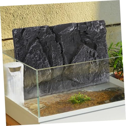 Happyyami Lifelike Aquarium Rock Reptile Tank Backgrounds 3D Landscape Boards Snake Habitat Decoration