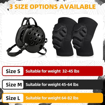 Wrestling Protective Gear Set for Youth & Adults – Adjustable Headgear with Knee Pads, 11 Hole Design for Breathable and Shock-Absorbent, Includes Carry Bag for Convenience - size: Large