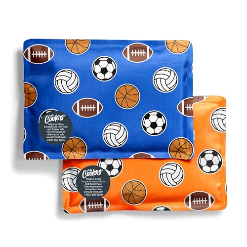 Fit & Fresh Cool Coolers Soft Ice Packs for Lunch Bags & Coolers, 2pk | Long-Lasting, Reusable Ice Packs, Flexible, BPA-Free, Freezer Packs for Lunch Boxes, Work, School, Breastmilk & Travel - color: Sports Balls (2 Pack), size: Standard