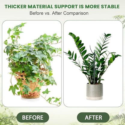 5 Pack Monstera Plants Support Stackable Plant Support Stakes Pothos Climber Supports Vine Plant Sticks Stakes with Plants Clips Ties for Indoor Outdoor Vine Orchid Perfect Moss Pole Replacement