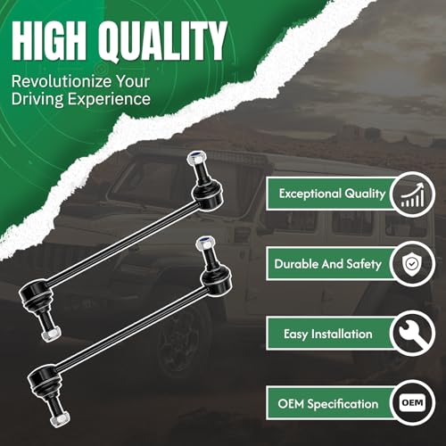 K750388 K750389 2PCS Front Sway Bar End Links for Ford 2010-2019 Flex/Taurus, 2013-2019 Police Interceptor Sedan, 2014-2018 Special Service Police, for Lincoln 2010-2016 MKS, 2010-2019 MKT - size: K750388&K750389-2PC