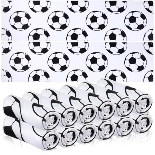 12 Pcs Soccer Cooling Towels Sweat Rag Soccer Essentials - color: White, size: Soccer