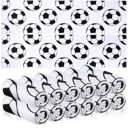 12 Pcs Soccer Cooling Towels Sweat Rag Soccer Essentials - color: White, size: Soccer