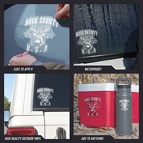 Decalcomania Buck County Deer Hunting Sticker Decals for Vehicle Car Truck Tablet Cell Phone Elk Window Decal Set of 2 Deer Car Decals - color: Buck County