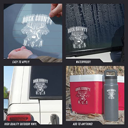 Decalcomania Buck County Deer Hunting Sticker Decals for Vehicle Car Truck Tablet Cell Phone Elk Window Decal Set of 2 Deer Car Decals - color: Buck County