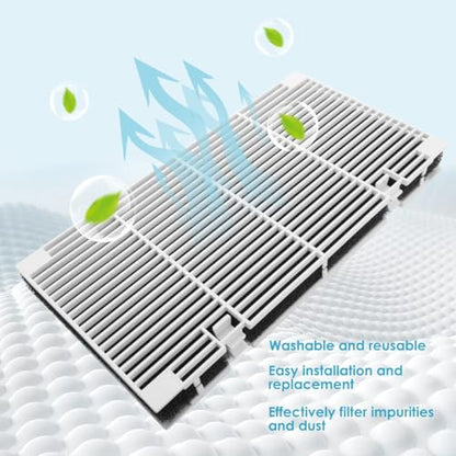 3104928.019 Dometic RV A/C 5 Filters and 2 Grilles,rv ac vent cover | Includes 2 ducted grilles and 5 air filters、Replaces OE 3104928.019、Helps keep A/C vents clean and airflow efficient