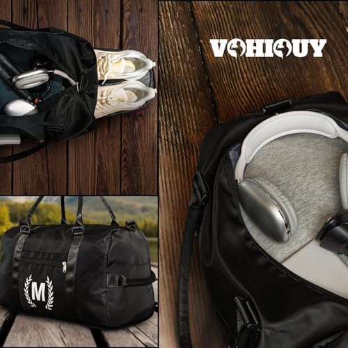 Gym Bag for Women, Personalized Duffle Bag with Shoe Compartment, Sports Bag for Yoga & Dance with Wet Pocket and Mat Strap