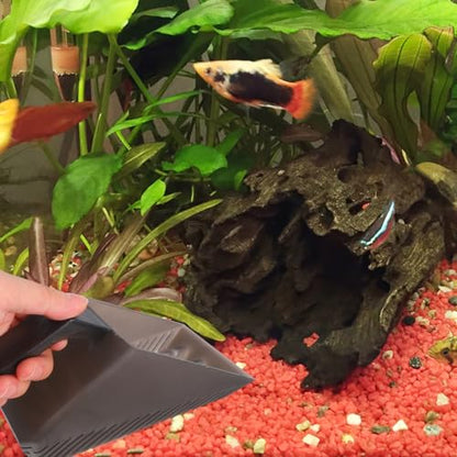 Fish Tank Sand Cleaner Scoop with Sifter Aquarium Maintenance Tool for Gravel and Sand Unique Design Plant Roots Easy to Handle for Effortless Debris Removal