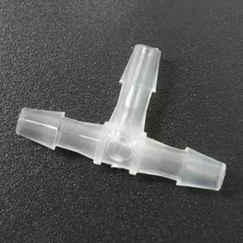 3 Way Tee Connector Equal Barbed T-Fitting 3 Way Hose Barb Adapter for Laboratory Biochemical Analytical Instruments Food Machinery Aquarium Equipment 100pc/pk (3.2mm 1/8'' Cir)