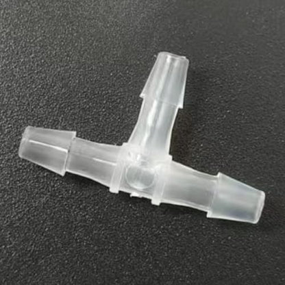 3 Way Tee Connector Equal Barbed T-Fitting 3 Way Hose Barb Adapter for Laboratory Biochemical Analytical Instruments Food Machinery Aquarium Equipment 100pc/pk (3.2mm 1/8'' Cir)