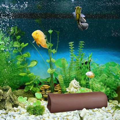 GLEAVI Ceramic Shrimp Shelter and Fish Hideaway Aquarium Breeding Tube for Fish Tank Decoration Large Ceramic Habitat Cave for Shrimp and Breeding