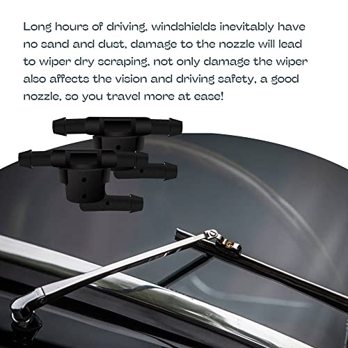 2PCS Wiper Washer Windshield Check Valve Replacement for Most Vehicles, Automotive Accessories Spray Jet Kit for Front Windshield Wiper Washer Nozzles Replaces OEM #85321-28020