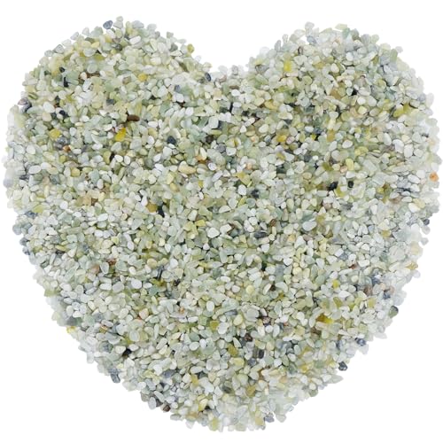 3.5/10.5 OZ Natural Aquarium Gravel River Rocks, 0.2-0.8 Inch Polished Jade Bean Pebbles, Smooth Decorative Stones for Fish Tank, Aquarium Plants, Garden Landscaping (Nature,3.5)