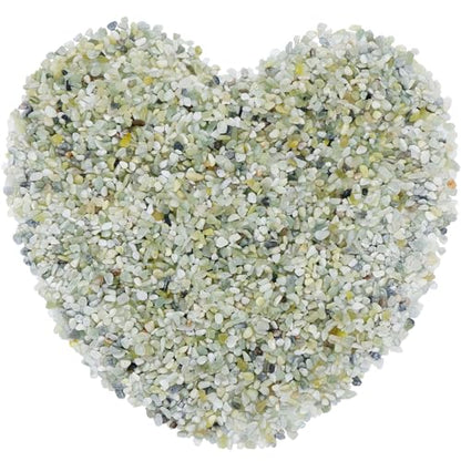 3.5/10.5 OZ Natural Aquarium Gravel River Rocks, 0.2-0.8 Inch Polished Jade Bean Pebbles, Smooth Decorative Stones for Fish Tank, Aquarium Plants, Garden Landscaping (Nature,3.5)