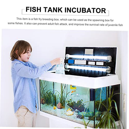 Happyyami 2Pcs Fish Hatchery Tank Breeding Net Easy Install Aquarium Isolation Box for Guppy Betta Fry Convenient Fish Incubator with Suction Cups for Efficient Spawning