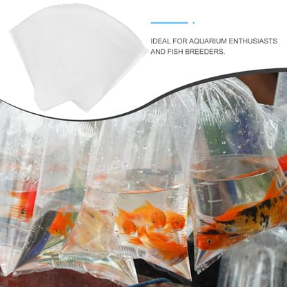 SOLUSTRE 100pcs Sealable Live Fish Transport Bags 15x22cm Oxygen Filling Fish Fry Packing Pouches for Aquarium Shipping