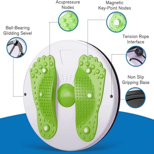 Waist Twisting Disc Unisex Waist Trainer Abdominal Exercise Foot Massage Plate Workout Home Gym Body Building Weight Loss Fitness Equipment - color: Pink