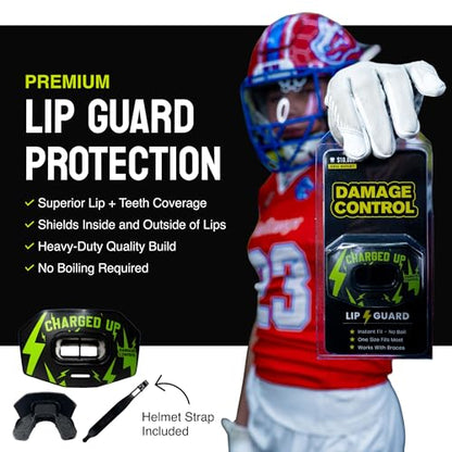 DAMAGE CONTROL Youth Football Mouth Guard – Charged Up - color: Charged Up