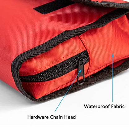Nylon First Aid Empty Kit,Compact and Lightweight First Aid Bag for Emergency at Home, Office, Car, Outdoors, Boat, Camping, Hiking(Bag Only) (2 Pack Red Foldable) - size: 9.7 x 8.1 inch