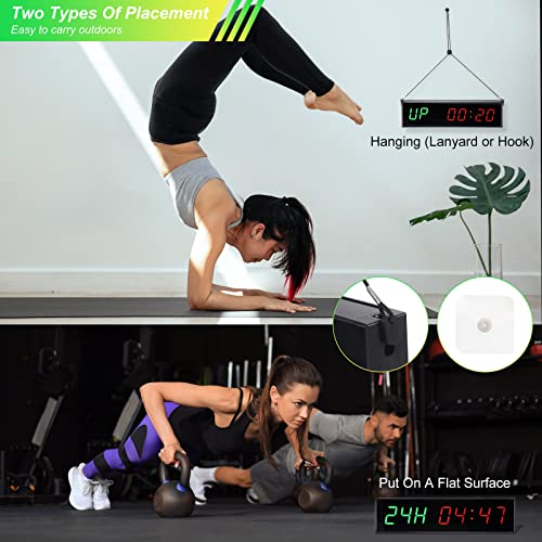 PATIKIL LED Gym Timer Workout Timer Interval Timer Clock Wall Clock 11.4"