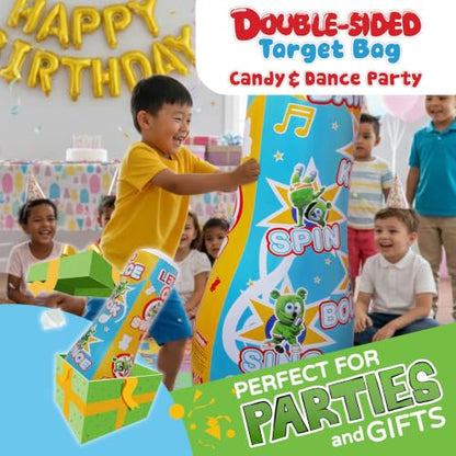 INFLATABLE DUDES Kids Punching Bag- Bop Bag | Sand-Base - color: Gummibar | Pre-filled with Sand, size: 47"