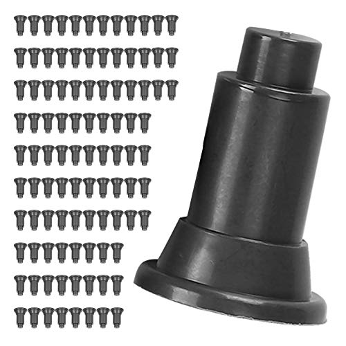 Generic 100Pcs Aquarium Isolation Board Support Feet, Adjustable Height PVC Fish Tank Divider Stands, Food Grade Safety Material Stands, Ideal for Easy Cleaning & Stability in Fish Tanks (Black) - color: Black