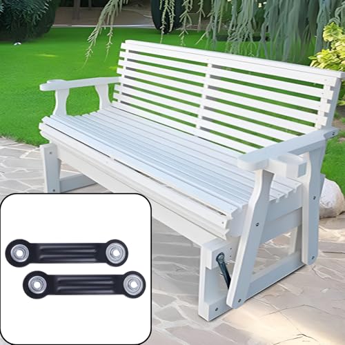 Glider Bearing Arm Bracket 6Pcs, 6.33 Inch Length & 4.88 Inch Hole Center, Hardware Rocker Replacement Parts for Patio Glider, Garden Bench, and Chair Repair - color: Black, size: L 6.33" x 4.88" Centers