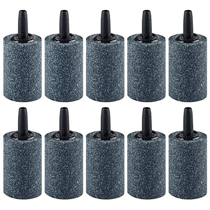 Pawfly Aquarium 1.2 Inch Air Stone Cylinder Bubble Diffuser Release Tool for Nano Air Pumps Small Buckets Fish Tanks and Outdoor Garden DWC Reservoirs, 10 Pack