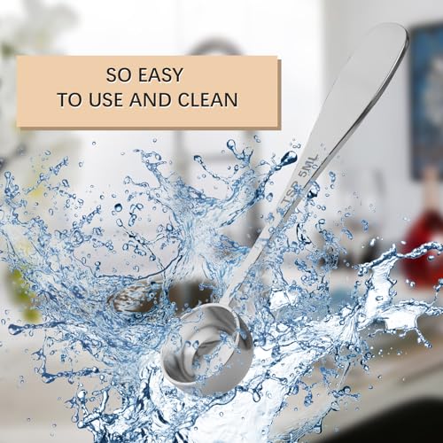1PCS 1tsp(1/3tbsp, 5 ml) Single Measuring Spoon, Stainless Steel Individual Teaspoon, Metal Measure Scoop with Gift Box - size: 1 tsp | 1/3 tbsp | 5 ml | 1/6 oz