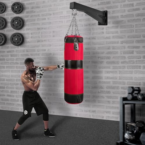 SELEWARE Wall Mount Heavy Bag Hanger Heavy Duty Punching Bag Hanger - color: 17" Heavy Bag Hanger