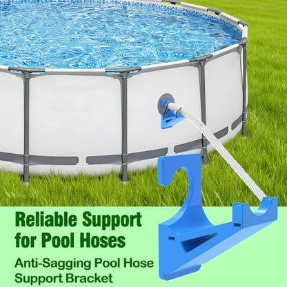 2 Pcs Pool Hose Holders, Universal Fit for Most Above Ground Pools, Anti-Sagging Pipe Support Bracket Pool Accessories