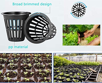 50PCS 2 Inch Garden Slotted Mesh Net Cups, Round Heavy Duty Net Cups Pots for, Hydroponics Slotted Mesh - size: 2 inch Net Pots - 50 pack