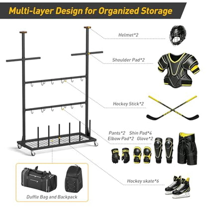 ikkle Large‑Capacity Hockey &Lacrosse Gear Drying Rack.