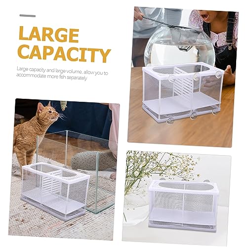 POPETPOP Fish Breeding Tank Cups Easy Install Aquarium Isolation Box for Hatching Betta and Guppy Fry Material for Rearing and