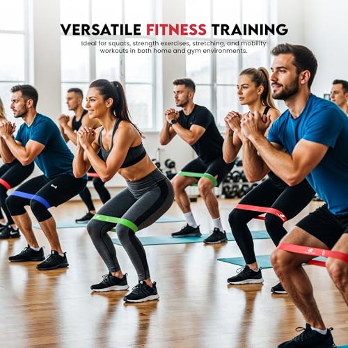 Loop Resistance Bands Set of 5 for Exercise & Strength Training