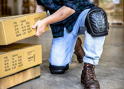 CE' CERDR Professional Knee Pads for Work - Heavy Duty Foam Padding Kneepads for Construction, Gardening, Flooring with Comfortable Gel Cushion to Save Your Knees (Knee High) - style: Knee High