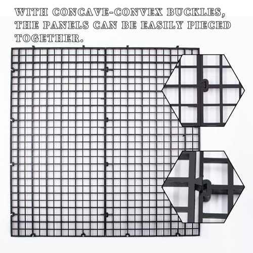 8 Pack Transparent Acrylic Tank Lid with Clips, Aquarium Lid Hood, Fish Tank Top Cover, Breeder Tank Lid, Acrylic Grid Panel Fish Tank Lid, Aquarium Cover Lid