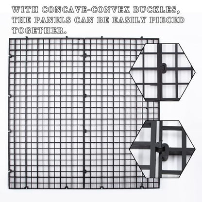 8 Pack Transparent Acrylic Tank Lid with Clips, Aquarium Lid Hood, Fish Tank Top Cover, Breeder Tank Lid, Acrylic Grid Panel Fish Tank Lid, Aquarium Cover Lid