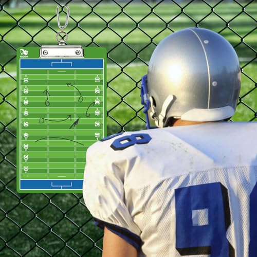 WISYOK Football Clipboard for Coaches, Dry Erase | Double Sided, for Football, Coach Gift, Game Planning, Practice, Training, Tactics - style: Football