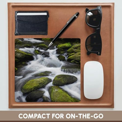 3dRose Moss Covered boulders and Stream, Little Pigeon River, Tennessee - Mouse Pads (mp-368347-1)