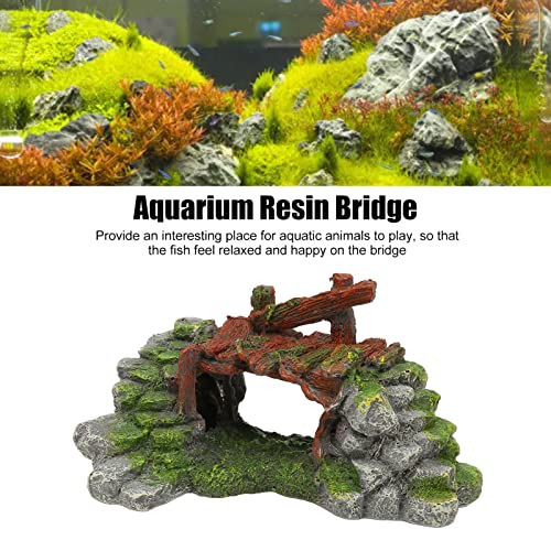 Fish Tank Arch Bridge, Space Saving Resin Decoration for Underwater Aquarium Environment